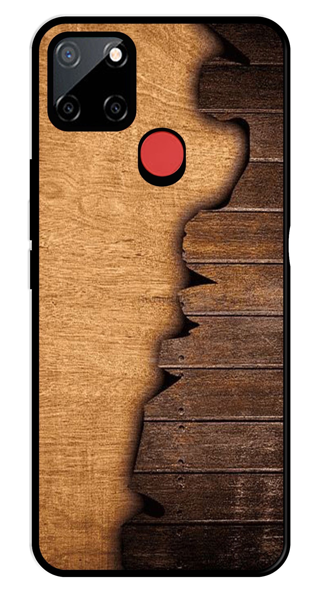 Wooden Design Metal Mobile Case for Realme C67 5G   (Design No -13)