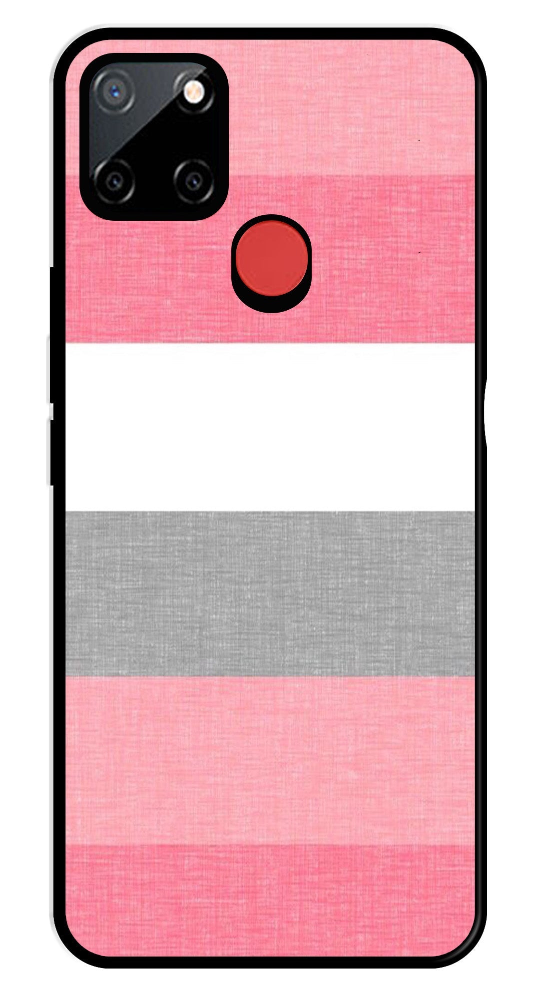 Pink Pattern Metal Mobile Case for Realme C67 5G   (Design No -23)