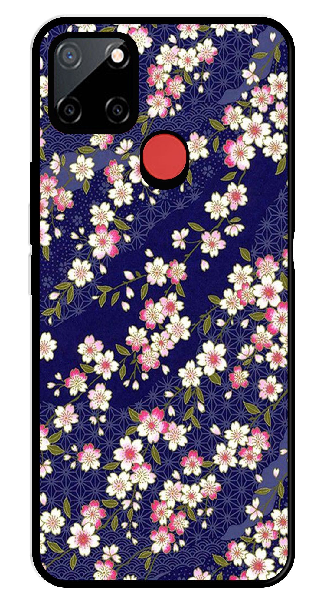 Flower Design Metal Mobile Case for Realme C67 5G   (Design No -25)