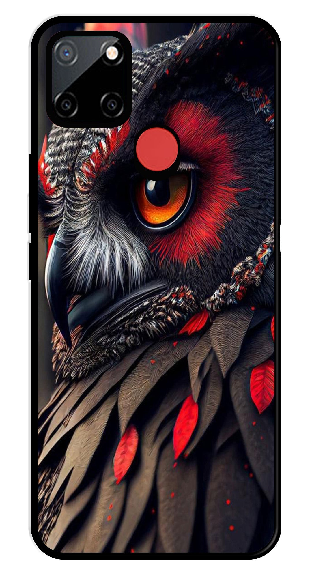 Owl Design Metal Mobile Case for Realme C67 5G   (Design No -26)