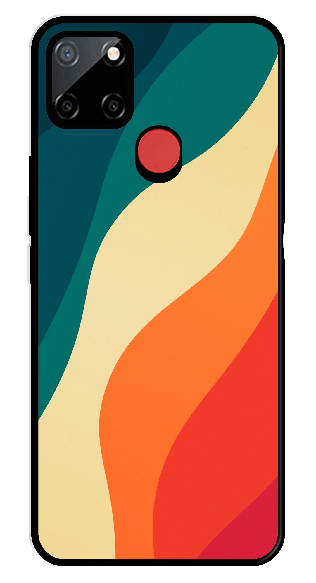 Muted Rainbow Metal Mobile Case for Realme C67 5G   (Design No -39)