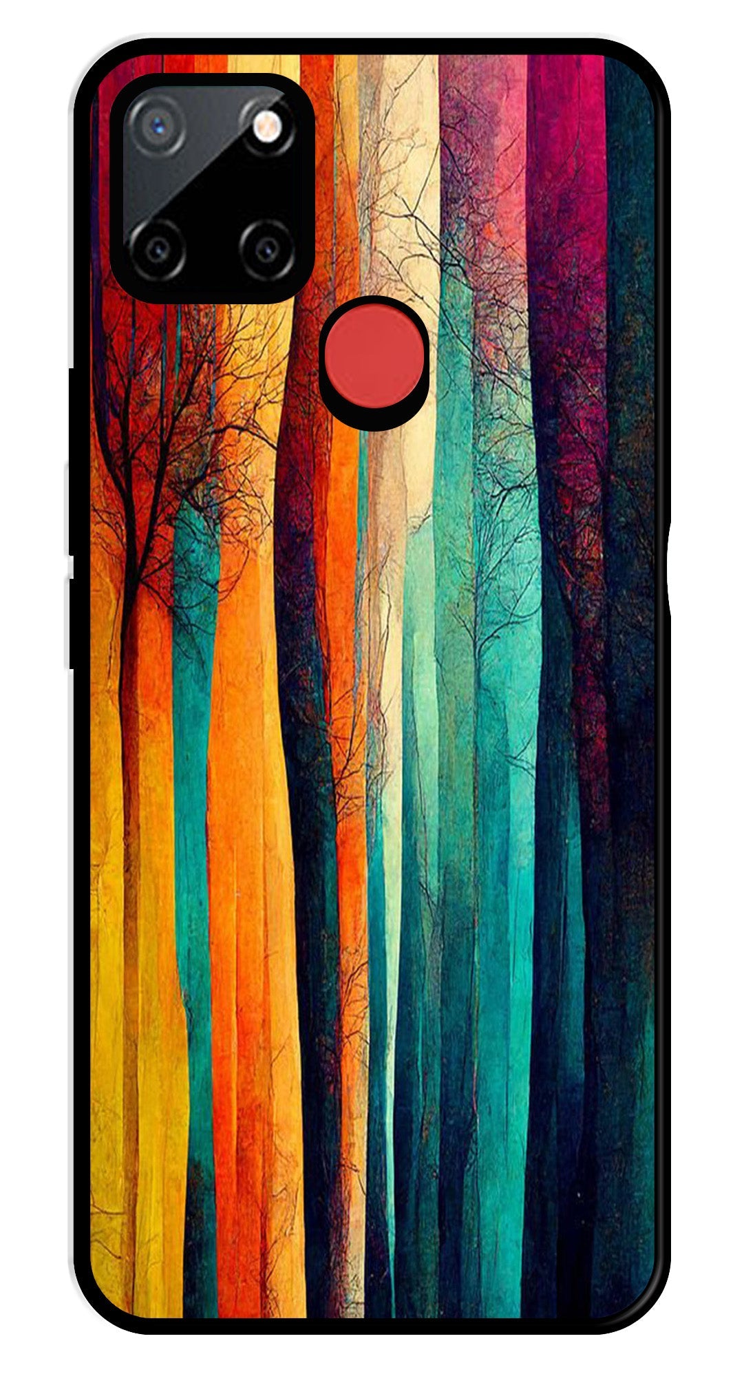 Modern Art Colorful Metal Mobile Case for Realme C67 5G   (Design No -47)