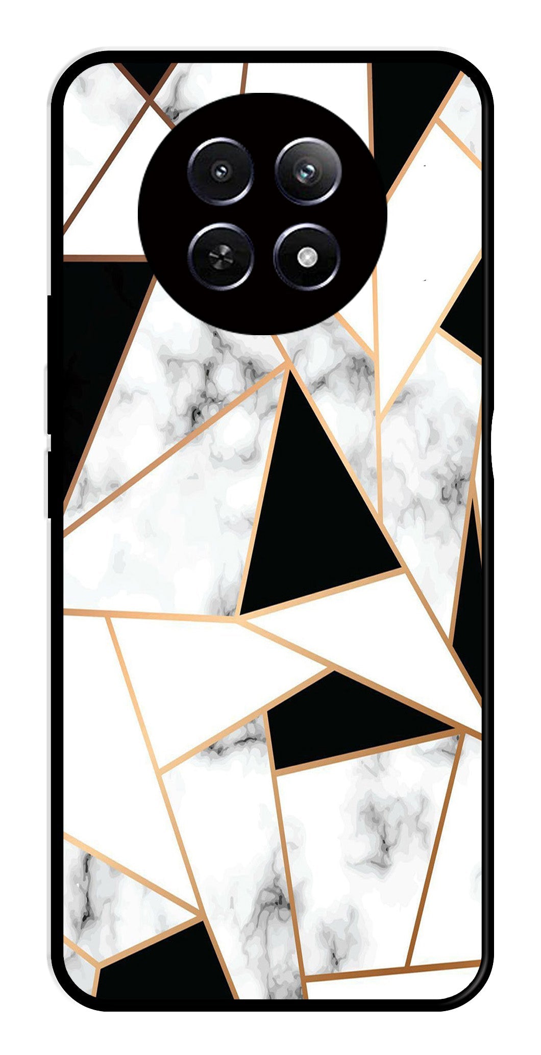 Marble Design2 Metal Mobile Case for Realme 12 5G   (Design No -08)