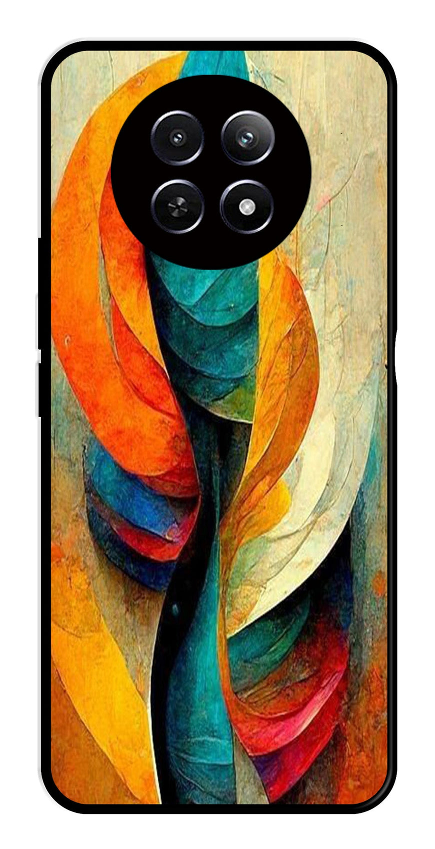 Modern Art Metal Mobile Case for Realme 12 5G   (Design No -11)