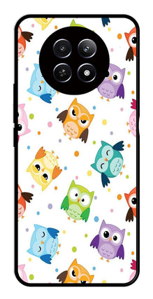 Owls Pattern Metal Mobile Case for Realme 12 5G