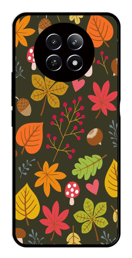 Leaves Design Metal Mobile Case for Realme 12X 5G   (Design No -51)