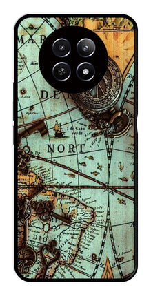 Map Design Metal Mobile Case for Realme 12 5G