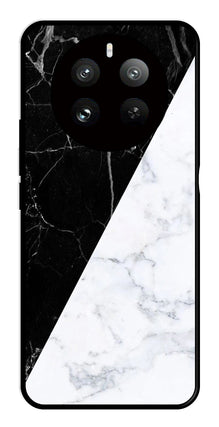 Black White Marble Design Metal Mobile Case for Realme 12 Plus