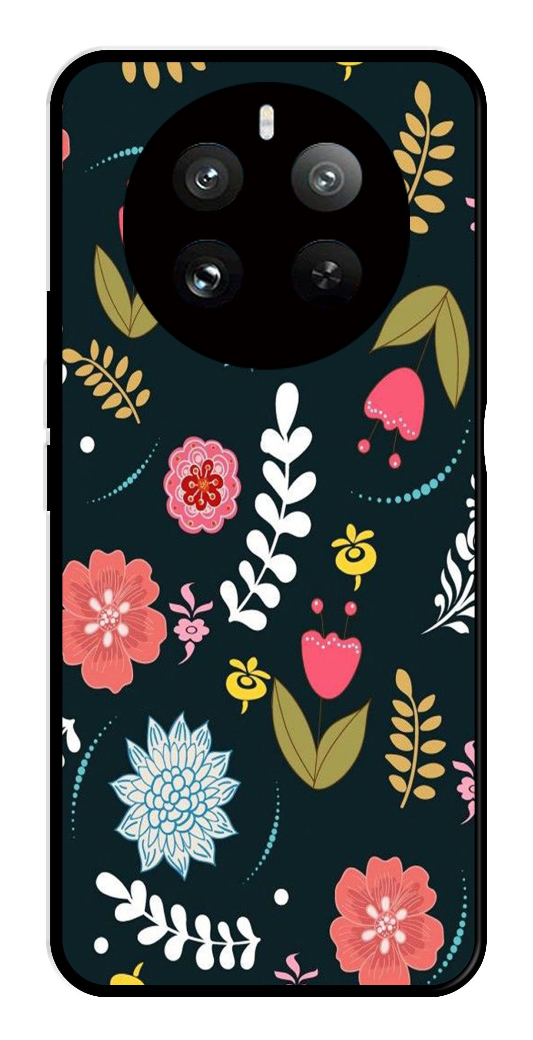 Floral Pattern2 Metal Mobile Case for Realme P1 5G   (Design No -12)