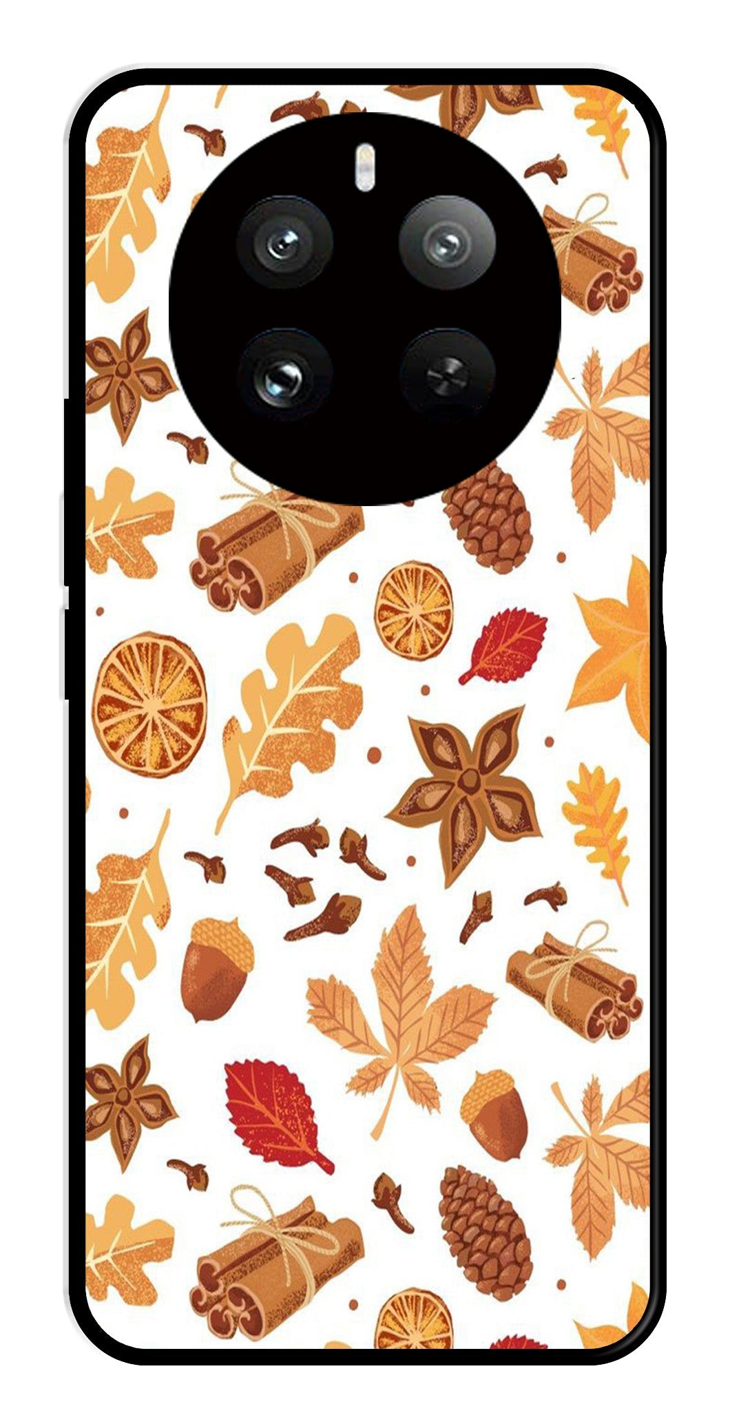 Autumn Leaf Metal Mobile Case for Realme P1 5G   (Design No -19)