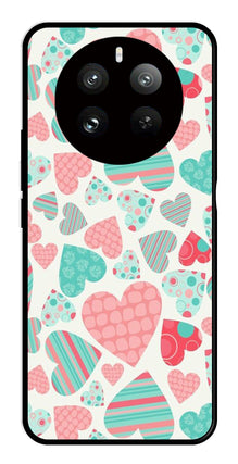 Hearts Pattern Metal Mobile Case for Realme P1 5G