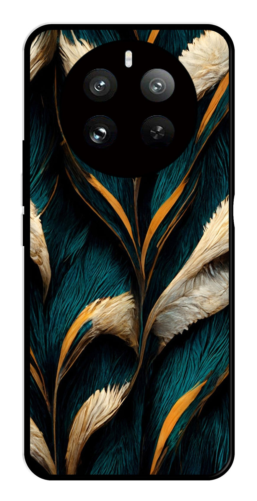 Feathers Metal Mobile Case for Realme Narzo 70 Pro 5G   (Design No -30)