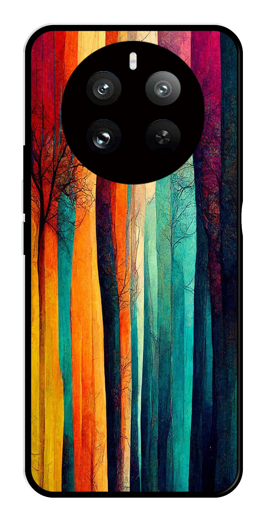 Modern Art Colorful Metal Mobile Case for Realme P1 5G   (Design No -47)