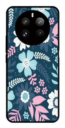 Flower Leaves Design Metal Mobile Case for Realme 12 Plus