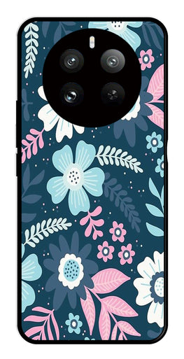 Flower Leaves Design Metal Mobile Case for Realme P1 Pro 5G   (Design No -50)