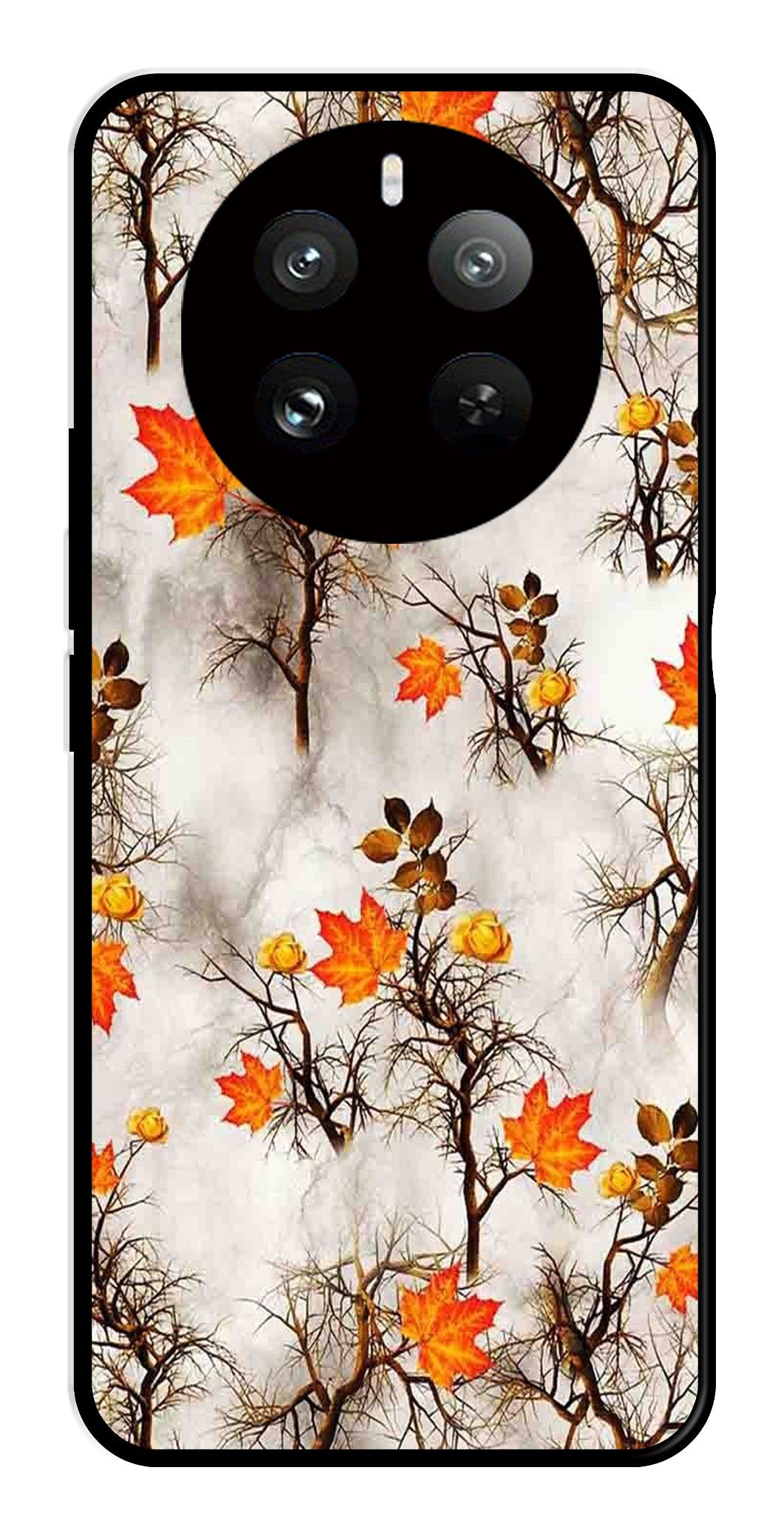 Autumn leaves Metal Mobile Case for Realme Narzo 70 Pro 5G   (Design No -55)