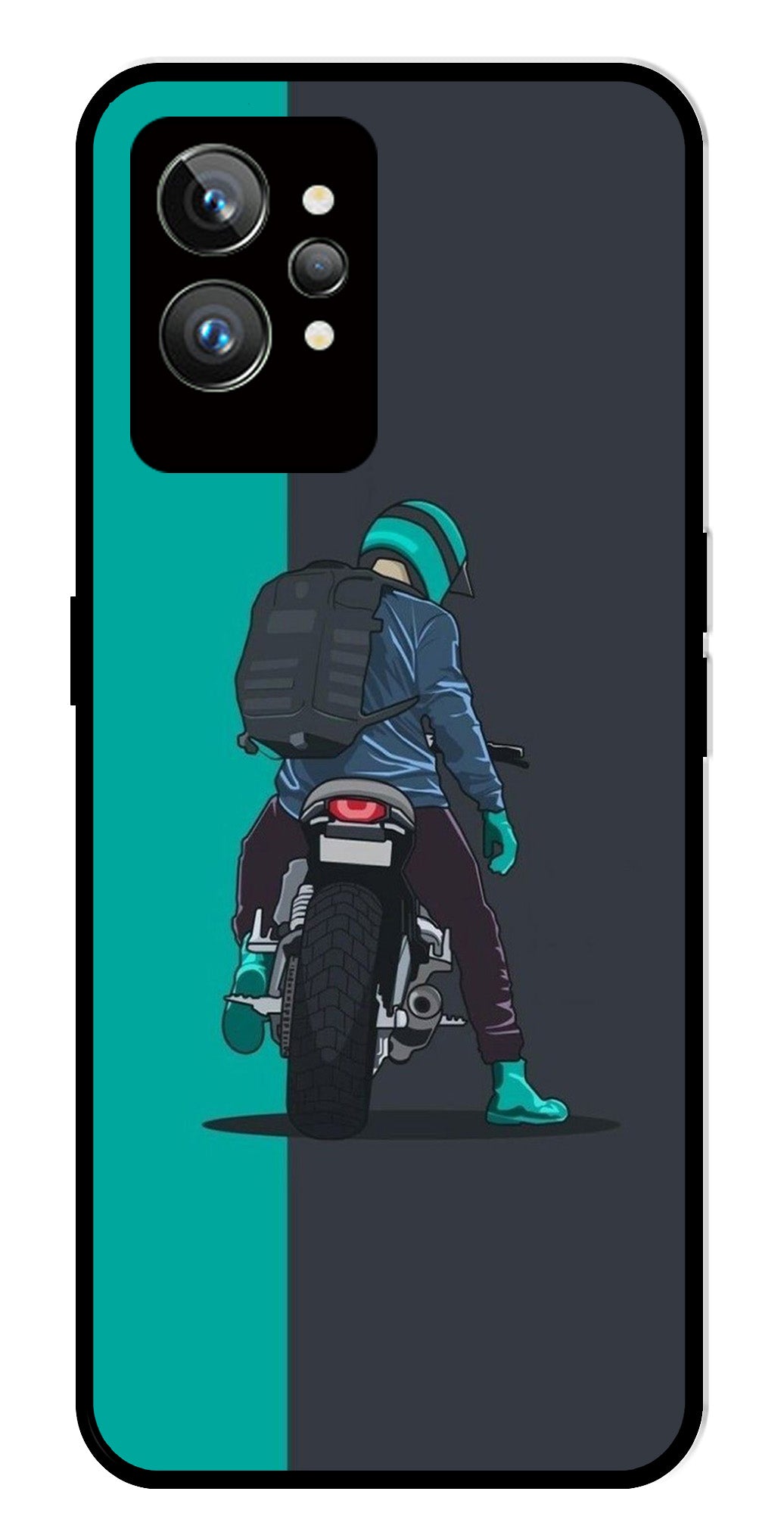 Bike Lover Metal Mobile Case for Realme GT 2 Pro   (Design No -05)