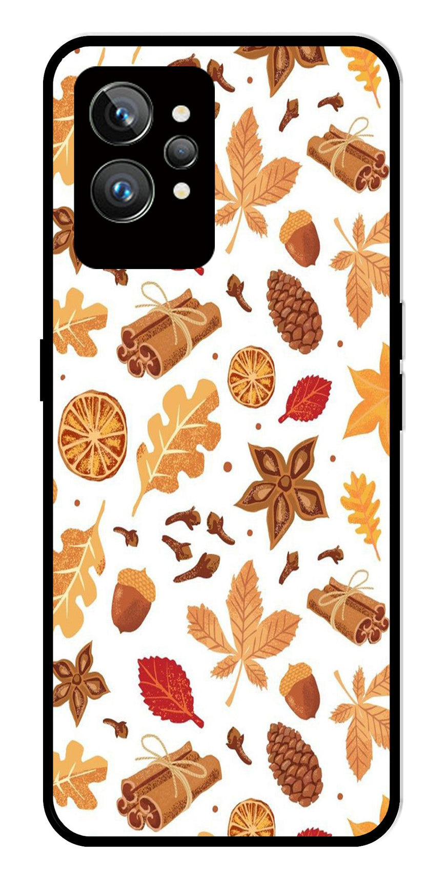 Autumn Leaf Metal Mobile Case for Realme GT 2 Pro   (Design No -19)