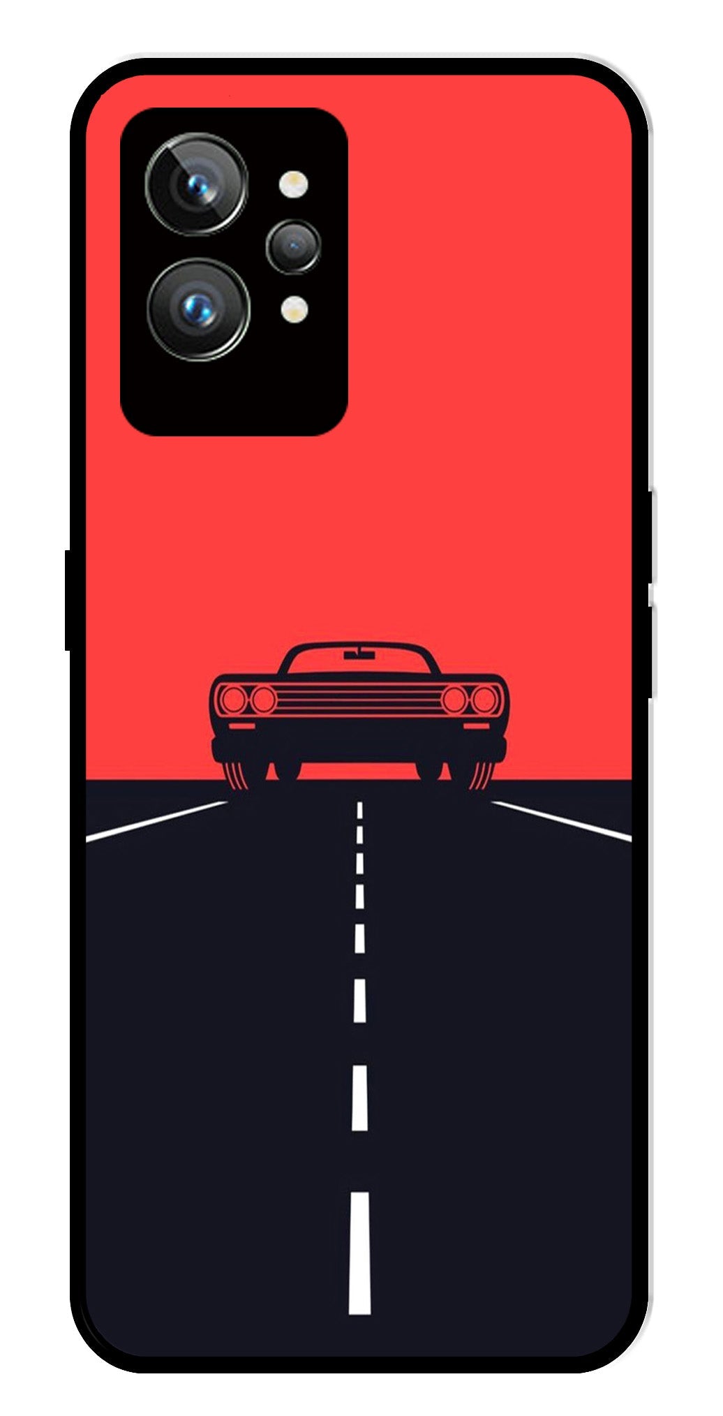 Car Lover Metal Mobile Case for Realme GT 2 Pro   (Design No -21)