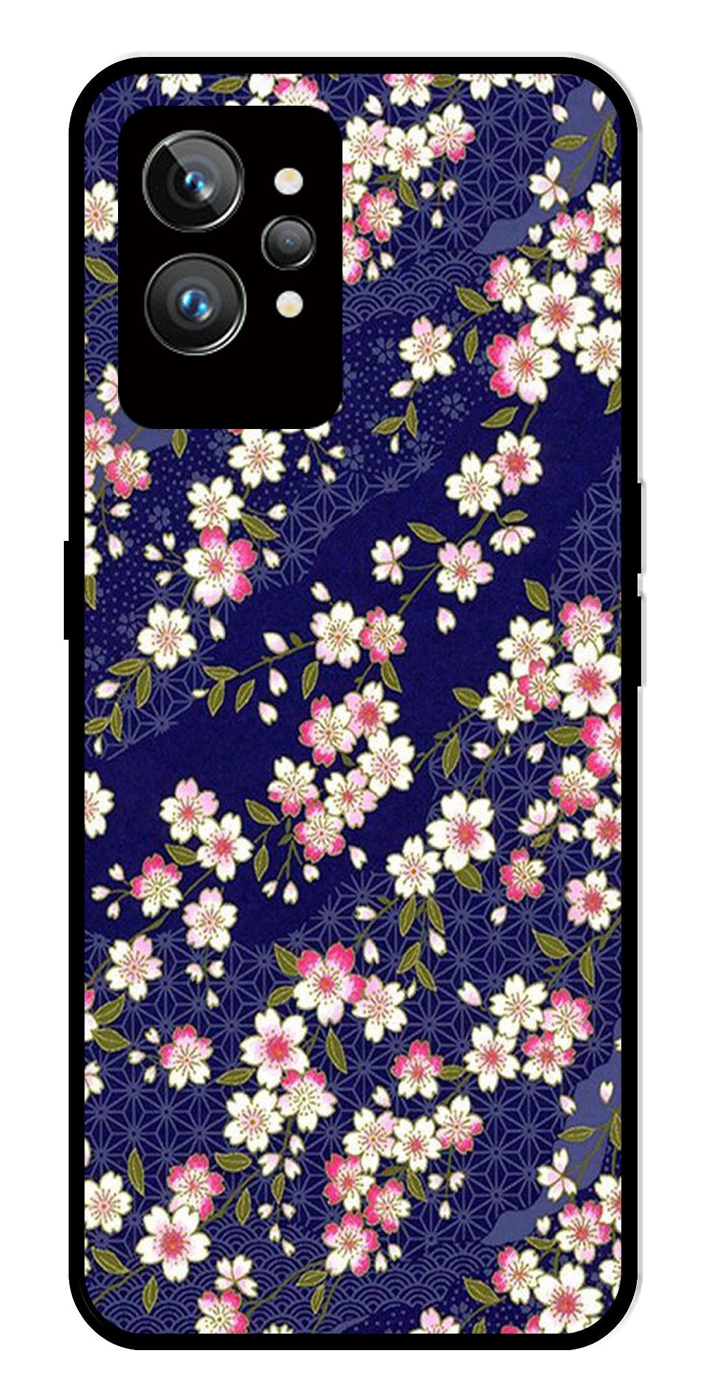 Flower Design Metal Mobile Case for Realme GT 2 Pro   (Design No -25)