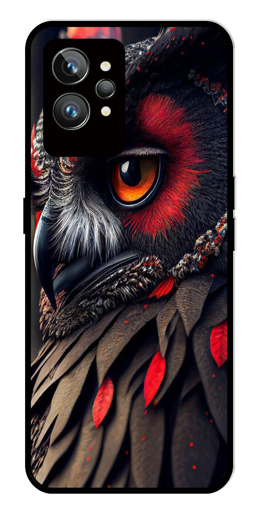 Owl Design Metal Mobile Case for Realme GT 2 Pro   (Design No -26)