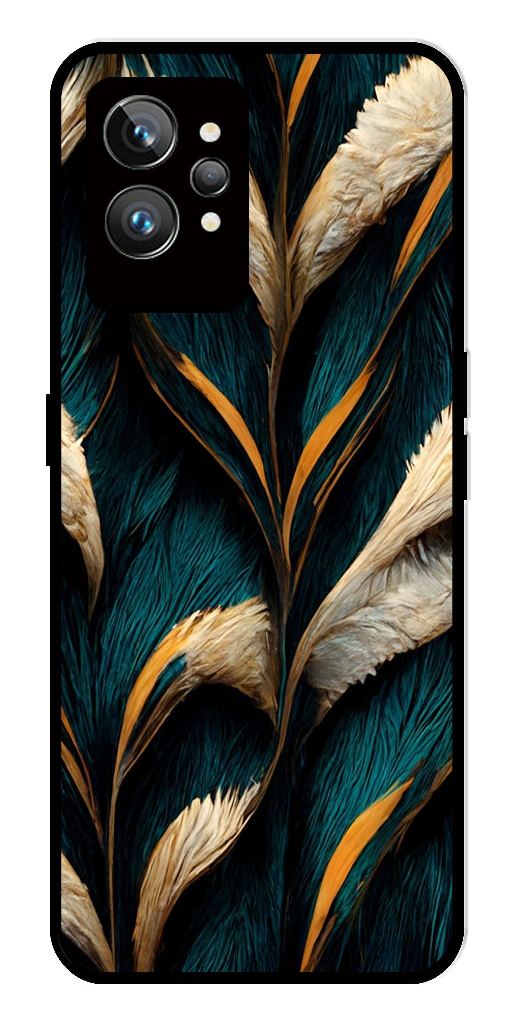 Feathers Metal Mobile Case for Realme GT 2 Pro   (Design No -30)