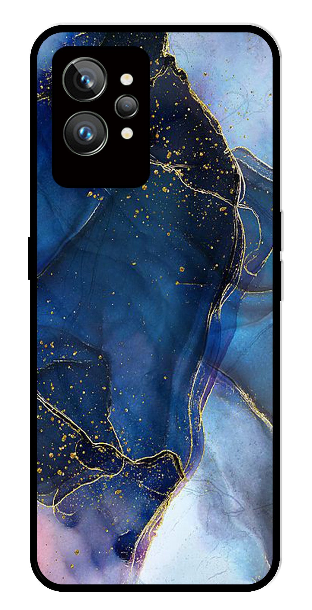 Blue Marble Metal Mobile Case for Realme GT 2 Pro   (Design No -34)