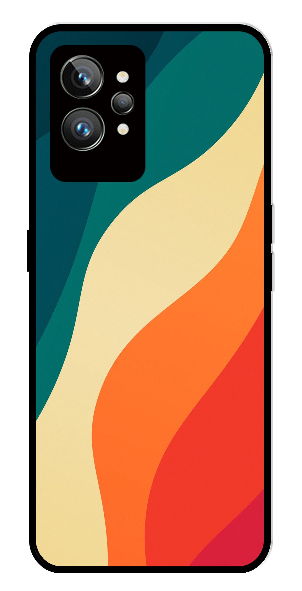 Muted Rainbow Metal Mobile Case for Realme GT 2 Pro   (Design No -39)