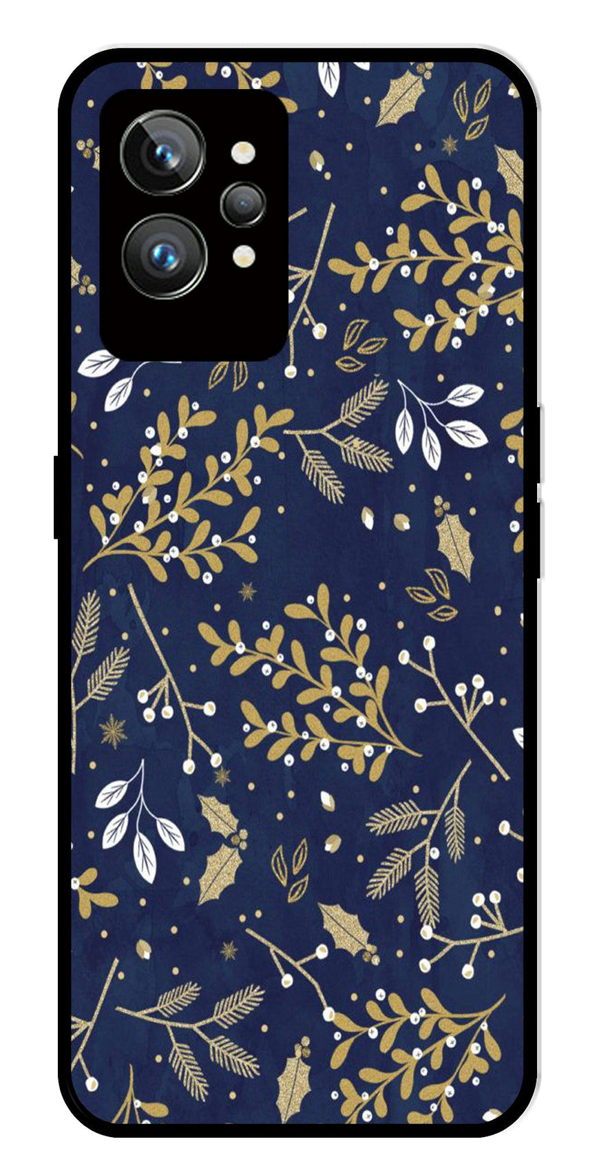 Floral Pattern  Metal Mobile Case for Realme GT 2 Pro   (Design No -52)