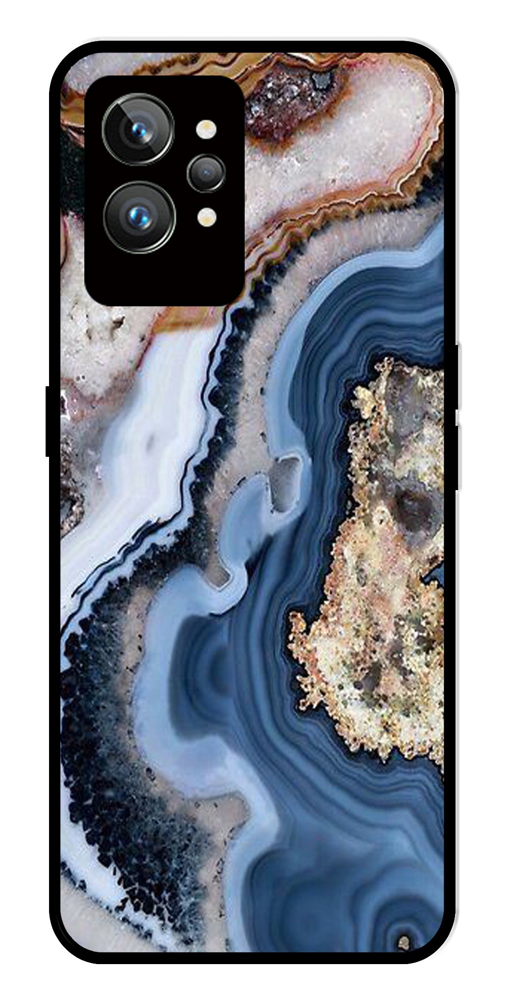 Marble Design Metal Mobile Case for Realme GT 2 Pro   (Design No -53)