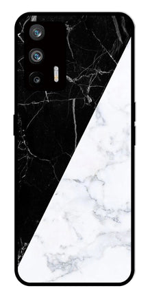 Black White Marble Design Metal Mobile Case for Realme Q3 Pro