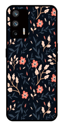 Floral Pattern Metal Mobile Case for Realme Q3 Pro