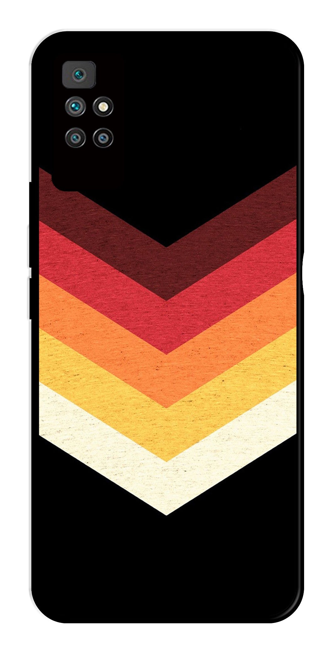 MultiColor Arrow Metal Mobile Case for Redmi 10 Prime   (Design No -04)