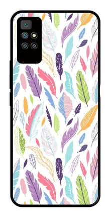 Colorful Feathers Metal Mobile Case for Redmi 10 Prime