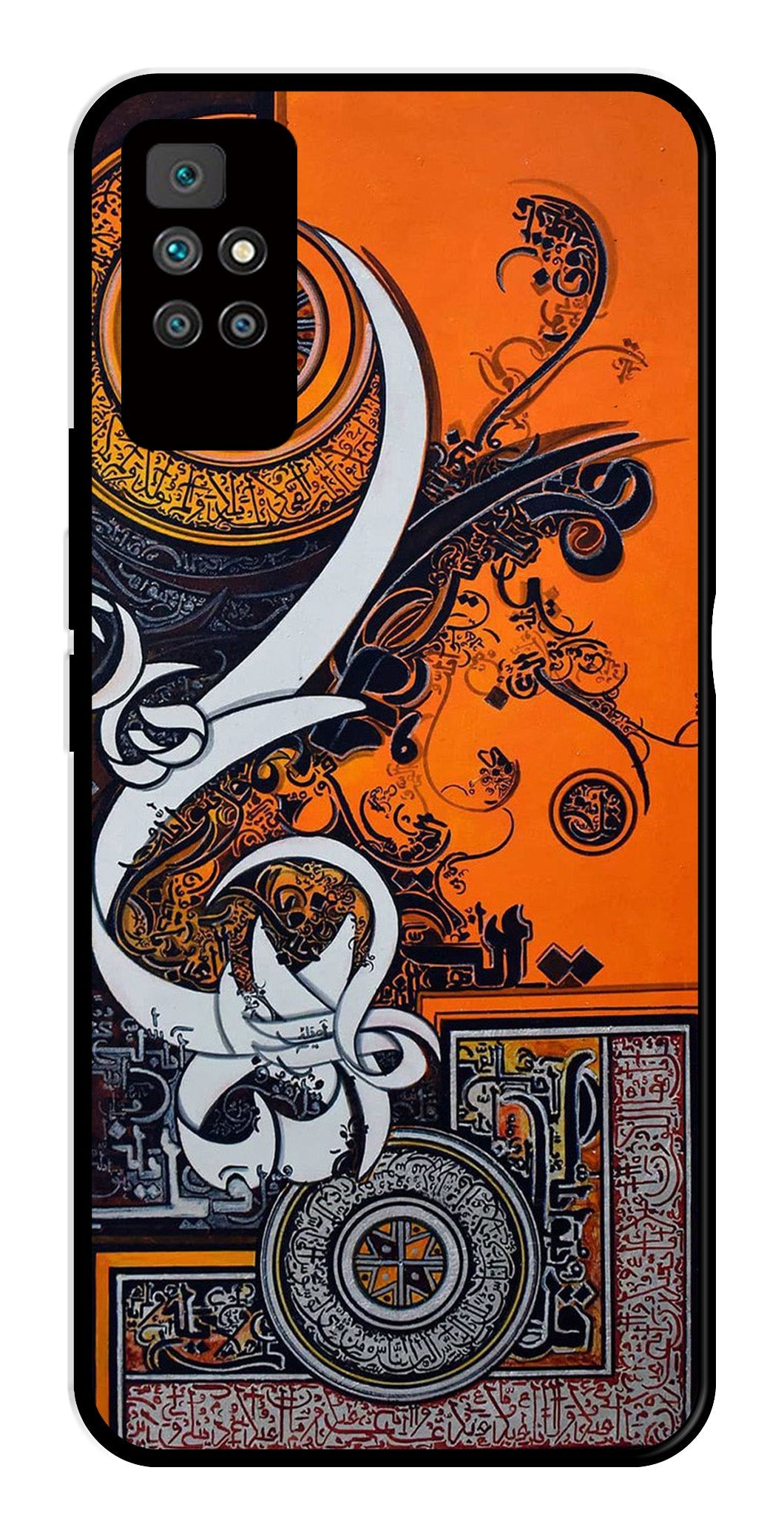 Qalander Art Metal Mobile Case for Redmi 10 Prime   (Design No -16)