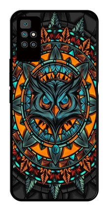 Owl Pattern Metal Mobile Case for Redmi 10 Prime