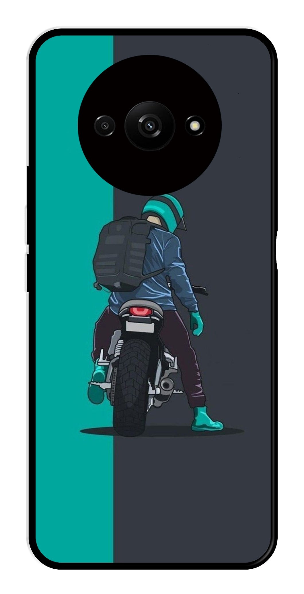 Bike Lover Metal Mobile Case for Redmi A3   (Design No -05)