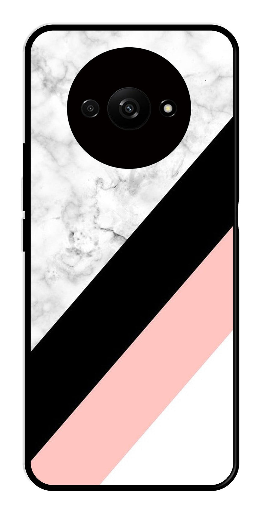 Marble Design Metal Mobile Case for Redmi A3   (Design No -24)