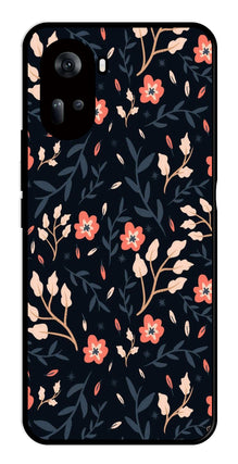 Floral Pattern Metal Mobile Case for Oppo Reno 11 5G