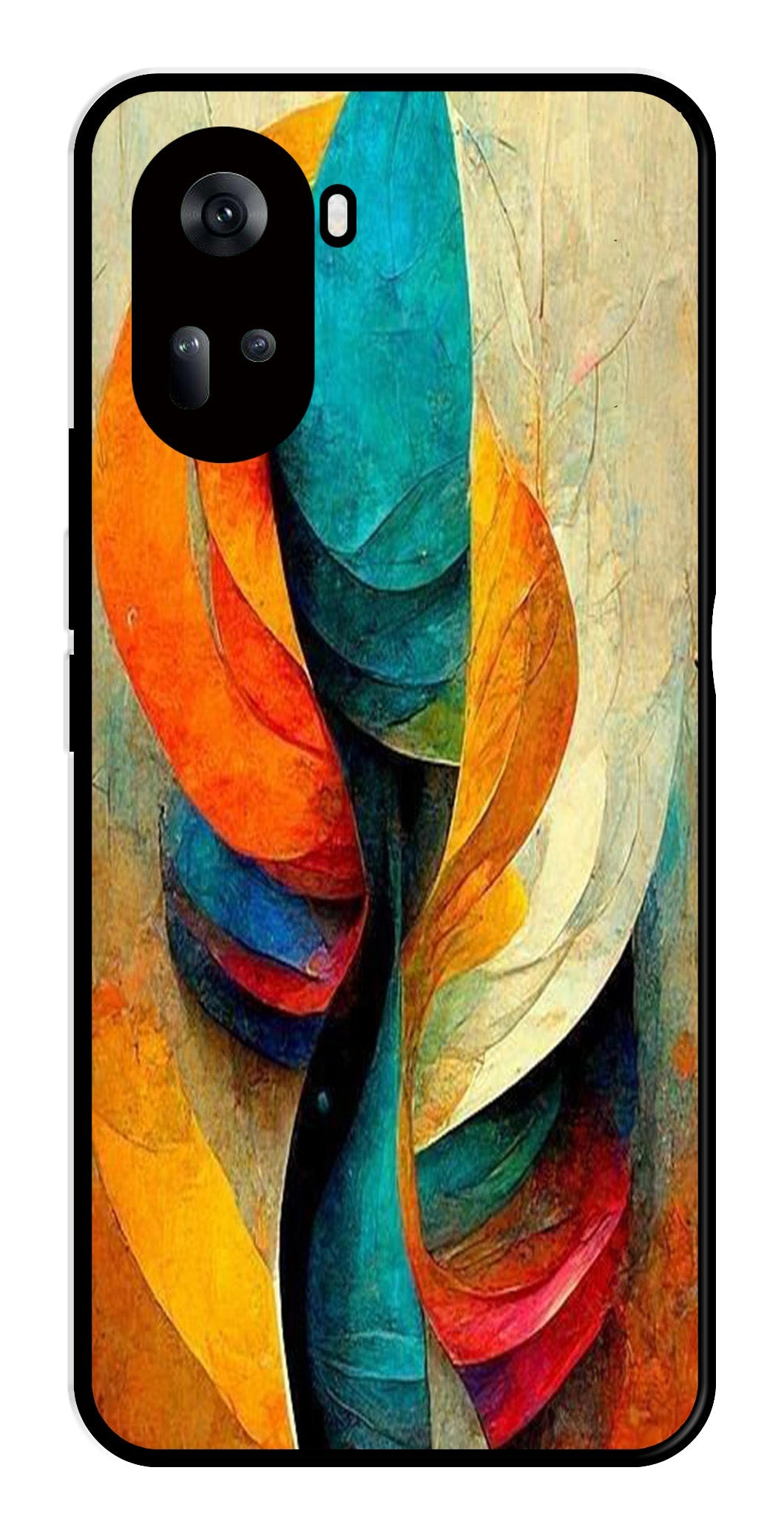 Modern Art Metal Mobile Case for Oppo Reno 11 5G   (Design No -11)