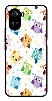 Owls Pattern Metal Mobile Case for Oppo Reno 11 5G