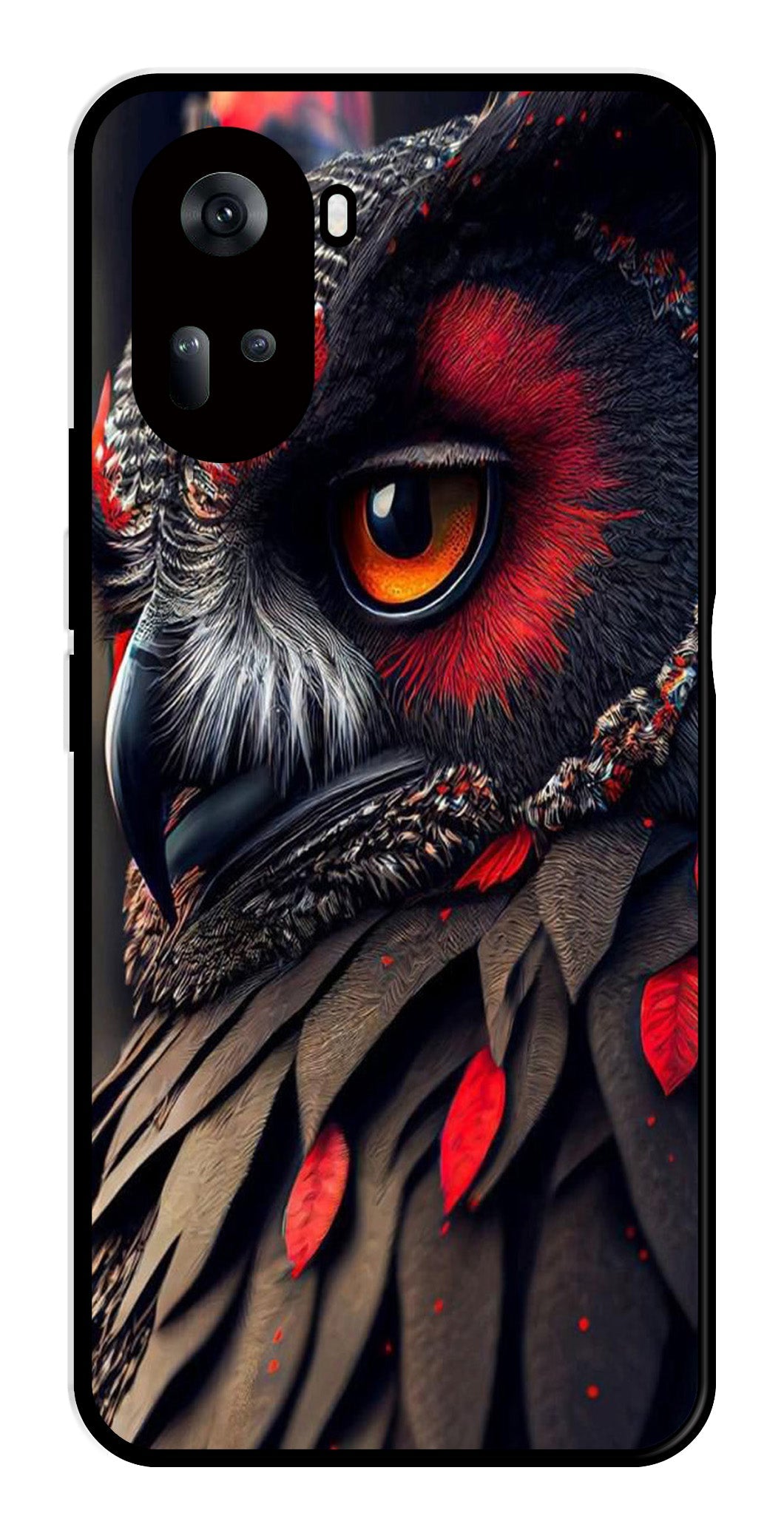 Owl Design Metal Mobile Case for Oppo Reno 11 5G   (Design No -26)