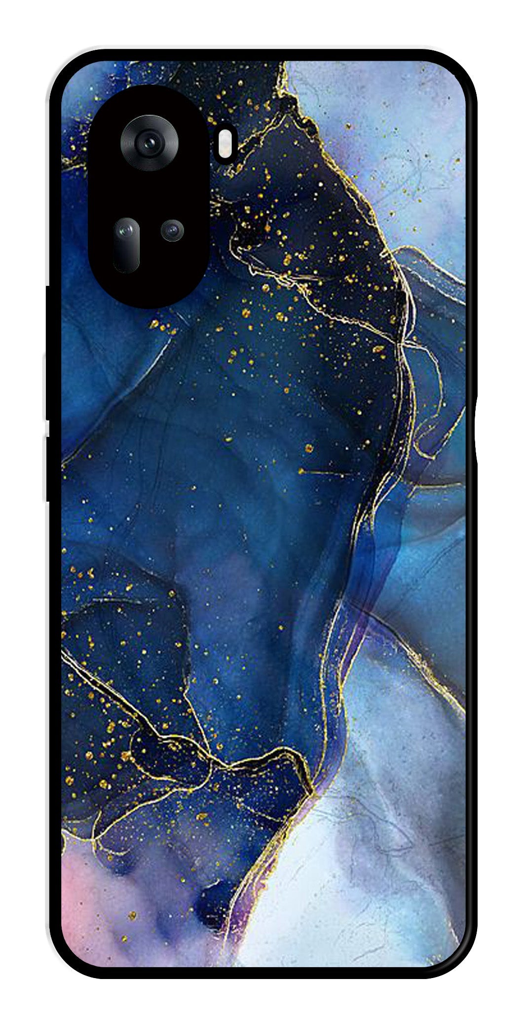 Blue Marble Metal Mobile Case for Oppo Reno 11 5G   (Design No -34)