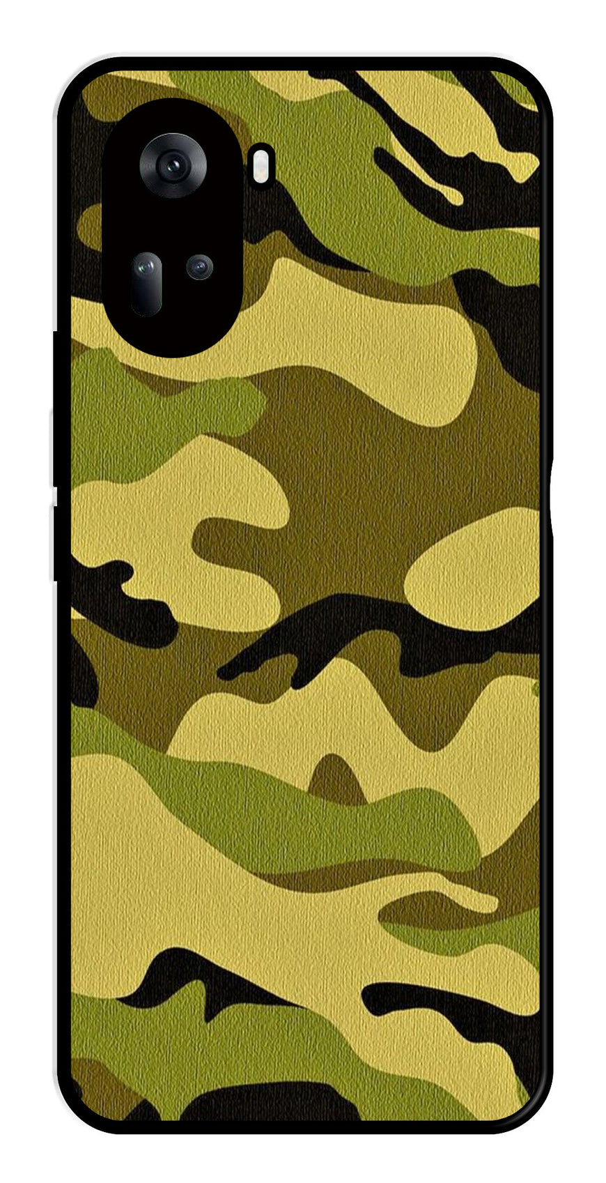 Army Pattern Metal Mobile Case for Oppo Reno 11 5G   (Design No -35)