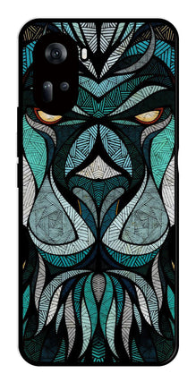 Lion Pattern Metal Mobile Case for Oppo Reno 11 5G