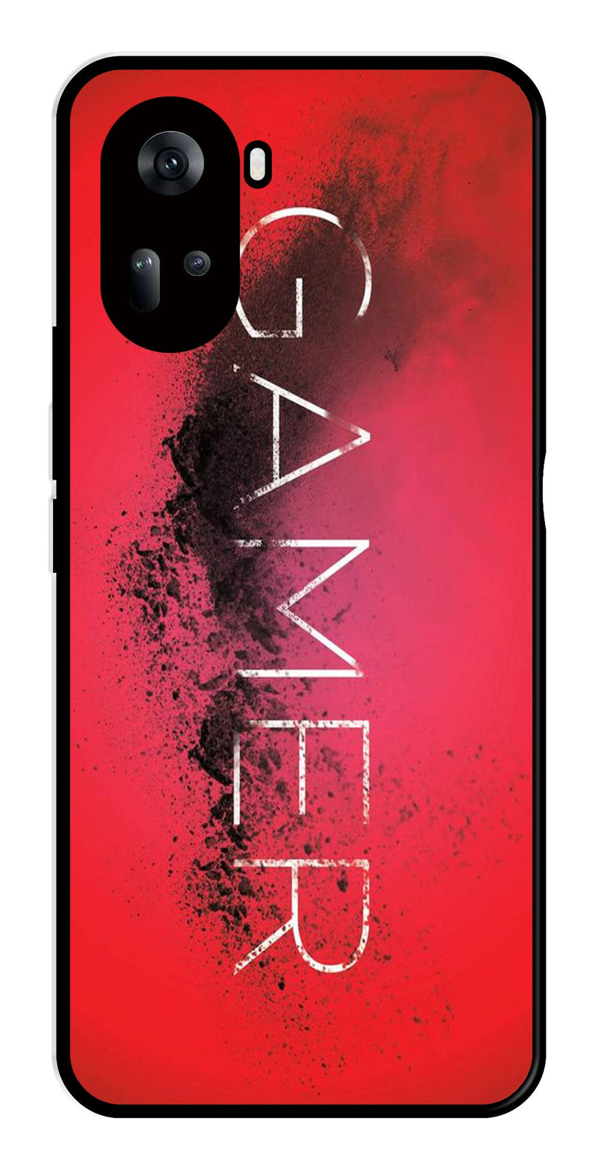 Gamer Pattern Metal Mobile Case for Oppo Reno 11 5G   (Design No -41)