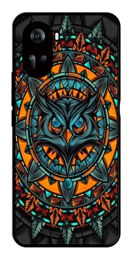 Owl Pattern Metal Mobile Case for Oppo Reno 11 5G   (Design No -42)