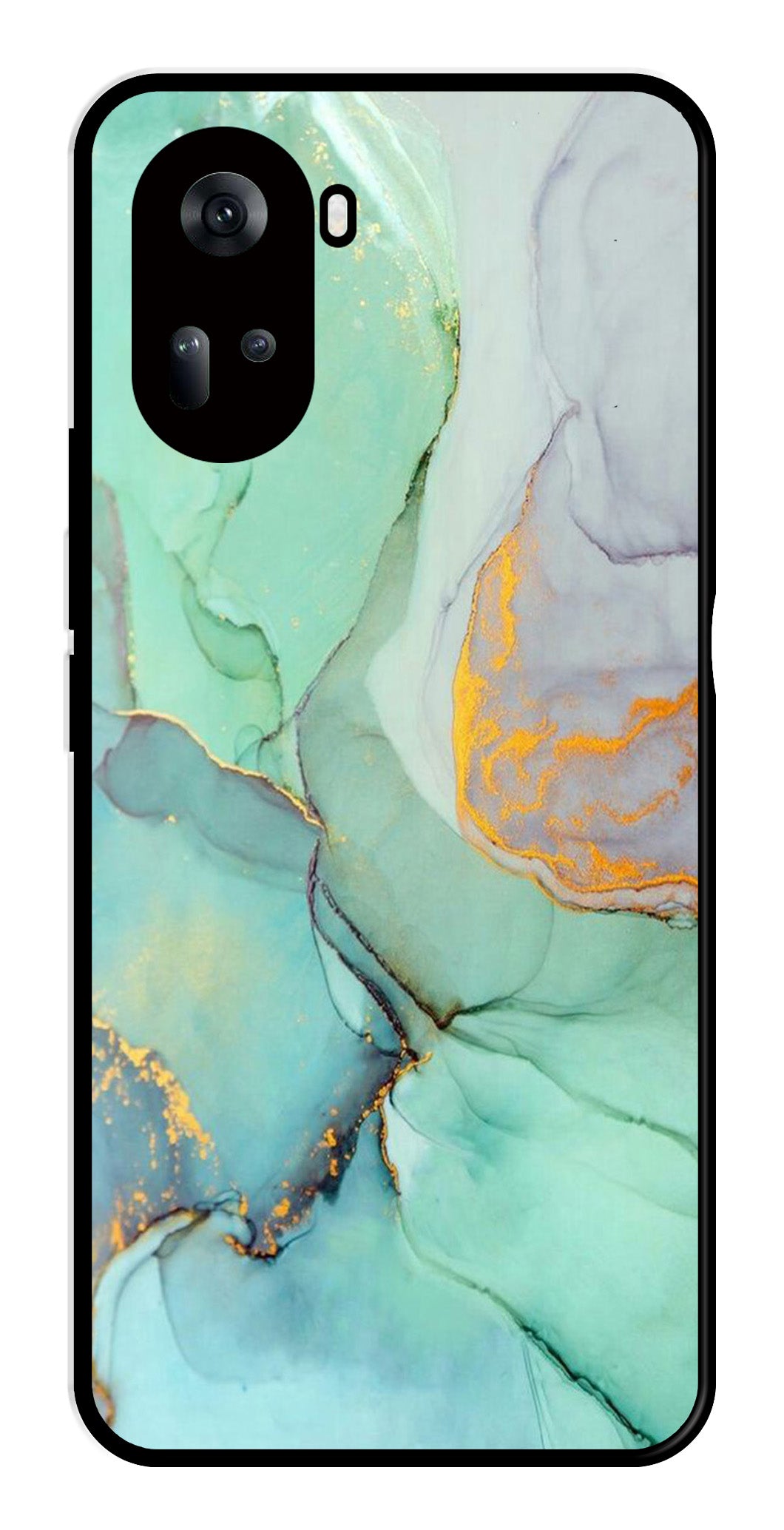 Marble Design Metal Mobile Case for Oppo Reno 11 5G   (Design No -46)