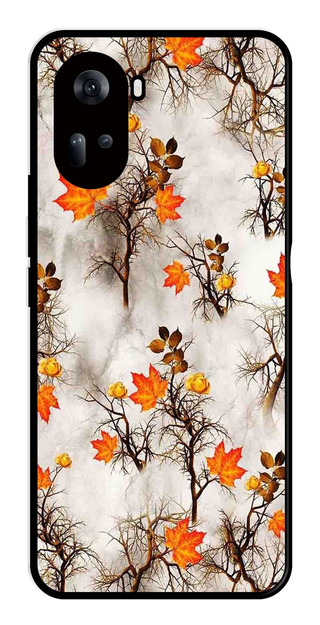 Autumn leaves Metal Mobile Case for Oppo Reno 11 5G   (Design No -55)