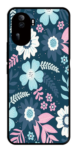 Flower Leaves Design Metal Mobile Case for Oppo Reno 11 Pro 5G   (Design No -50)